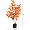 image:imageNearly Natural 3ft Autumn Oak Artificial Fall Tree  Lifelike Foliage for Seasonal Home Dcor