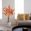 image:imageNearly Natural 4FT Prelit Artificial Autumn Eucalyptus Tree with 160 Warm White LED Lights Faux Eucalyptus Tree with Fall Colors for Home amp Office Dcor in Black Nursery Planter