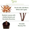 image:imageNearly Natural 4FT Prelit Artificial Autumn Eucalyptus Tree with 160 Warm White LED Lights Faux Eucalyptus Tree with Fall Colors for Home amp Office Dcor in Black Nursery Planter