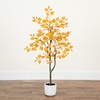 image:imageNearly Natural 4ft Autumn Birch Artificial Tree  Lifelike Fall Foliage in White Decorative Planter Flexible Branches Indoor Use  Realistic Seasonal Decoration