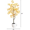 image:imageNearly Natural 4ft Autumn Birch Artificial Tree  Lifelike Fall Foliage in White Decorative Planter Flexible Branches Indoor Use  Realistic Seasonal Decoration