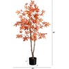 image:imageNearly Natural 4ft Autumn Japanese Maple Artificial Fall Tree  CopperyRed Foliage  Indoor Decor  No Maintenance