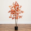 image:imageNearly Natural 4ft Autumn Japanese Maple Artificial Fall Tree  CopperyRed Foliage  Indoor Decor  No Maintenance