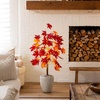image:imageNearly Natural 4ft PreLit Autumn Weeping Maple Artificial Fall Tree with 180 Warm White LED Lights
