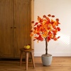 image:imageNearly Natural 4ft PreLit Deluxe Autumn Maple Artificial Fall Tree with 68 Warm White LED Lights