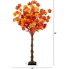 image:imageNearly Natural 4ft PreLit Deluxe Autumn Maple Artificial Fall Tree with 68 Warm White LED Lights