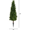 image:imageNearly Natural 4ft UV Resistant Artificial Boxwood Plant with Integrated Ground Stake  Set of 2