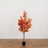 image:imageNearly Natural 5 ft Artificial Autumn Oak Fall Tree Nursery Planter Decor