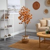 image:imageNearly Natural 5ft Artificial Autumn Eucalyptus Tree with Handmade Jute amp Cotton Basket with Tassels