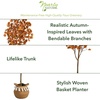 image:imageNearly Natural 5ft Artificial Autumn Eucalyptus Tree with Handmade Jute amp Cotton Basket with Tassels