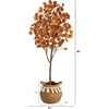 image:imageNearly Natural 5ft Artificial Autumn Eucalyptus Tree with Handmade Jute amp Cotton Basket with Tassels