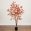 image:imageNearly Natural 5ft Autumn Japanese Maple Artificial Fall Tree  CopperyRed Foliage  Indoor Decor  Bendable Branches