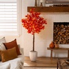 image:imageNearly Natural 5ft PreLit Autumn Artificial Fall Tree with 200 Warm White LED Lights