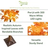 image:imageNearly Natural 6ft PreLit Autumn Maple Artificial Fall Tree with 300 Warm White LED Lights
