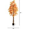 image:imageNearly Natural 7ft Autumn Deluxe Maple Artificial Fall Tree  Harvest Season Decor  Indoor Faux Plant Display