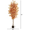image:imageNearly Natural 7ft Autumn Ficus Artificial Fall Tree