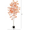 image:imageNearly Natural 7ft Autumn Paper Birch Artificial Fall Tree  Lifelike Foliage for Seasonal Home Dcor