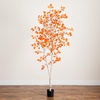 image:imageNearly Natural 7ft Autumn Paper Birch Artificial Fall Tree  Lifelike Foliage for Seasonal Home Dcor