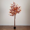 image:imageNearly Natural 7ft PreLit Grand Autumn Eucalyptus Artificial Fall Tree with 420 Warm White LED Lights