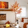 image:imageNearly Natural 9ft PreLit Grand Autumn Eucalyptus Artificial Fall Tree with 700 Warm White LED Lights