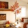 image:imageNearly Natural 9ft PreLit Grand Autumn Eucalyptus Artificial Fall Tree with 700 Warm White LED Lights