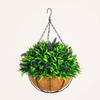 image:imageNearly Natural Artificial Lavender Hanging Basket 18in UV Resistant IndoorOutdoor