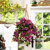 image:imageNearly Natural Bougainvillea Hanging Basket UV Resistant IndoorOutdoorPurple