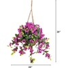 image:imageNearly Natural Bougainvillea Hanging Basket UV Resistant IndoorOutdoorPurple