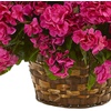 image:imageNearly Natural Geranium Hanging Basket Artificial Plant UV Resistant IndoorOutdoor