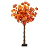 image:imageNearly Natural 4ft PreLit Deluxe Autumn Maple Artificial Fall Tree with 68 Warm White LED Lights