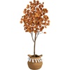 image:imageNearly Natural 5ft Artificial Autumn Eucalyptus Tree with Handmade Jute amp Cotton Basket with Tassels
