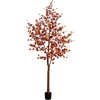 image:imageNearly Natural 9ft PreLit Grand Autumn Eucalyptus Artificial Fall Tree with 700 Warm White LED Lights