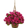 image:imageNearly Natural Geranium Hanging Basket Artificial Plant UV Resistant IndoorOutdoor