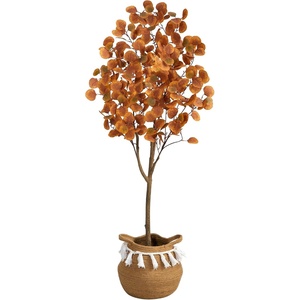 image:imageNearly Natural 5ft Artificial Autumn Eucalyptus Tree with Handmade Jute amp Cotton Basket with Tassels