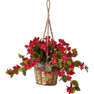 image:imageNearly Natural Bougainvillea Hanging Basket UV Resistant IndoorOutdoorRed
