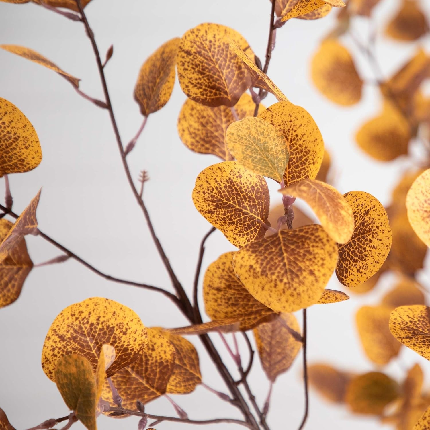 image:imageNearly Natural 9FT Artificial Autumn Eucalyptus Tree Faux Eucalyptus Tree with Fall Colors for Home amp Office Dcor in Black Nursery Planter