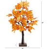 image:imageNearly Natural 2ft PreLit Autumn Maple Artificial Fall Tree with Acorns amp Pinecones  18 Warm White LED Lights