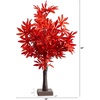 image:imageNearly Natural 2ft PreLit Red Autumn Maple Artificial Fall Tree with 50 Warm White LED Lights