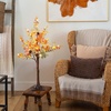 image:imageNearly Natural 3ft PreLit Autumn Eucalyptus Artificial Fall Tree with Pinecones Berries and 36 Warm White LED Lights