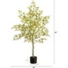 image:imageNearly Natural 4ft Autumn Nandina Artificial Fall Tree  Harvest Season Decor  Indoor Faux Plant  Premium Materials