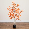 image:imageNearly Natural 4ft Autumn Paper Birch Artificial Fall Tree  Lifelike Foliage for Seasonal Home Dcor