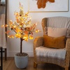 image:imageNearly Natural 4ft PreLit Autumn Eucalyptus Fall Tree with Pinecones Berries amp 60 LED Lights