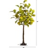 image:imageNearly Natural 4ft PreLit Green Autumn Oak Artificial Fall Tree with 150 Warm White LED Lights