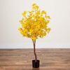image:imageNearly Natural 4ft PreLit Yellow Autumn Maple Artificial Fall Tree with 150 Warm White LED Lights
