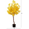 image:imageNearly Natural 4ft PreLit Yellow Autumn Maple Artificial Fall Tree with 150 Warm White LED Lights