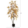 image:imageNearly Natural 5FT Wispy Artificial Eucalyptus Tree for Autumn Faux Eucalyptus Tree with Fall Colors for Home amp Office Dcor in Black Nursery Planter