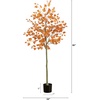 image:imageNearly Natural 5ft Autumn Birch Leaf Artificial Fall Tree  Harvest Season Decor  Indoor Faux Plant Display
