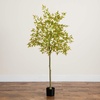 image:imageNearly Natural 5ft Autumn Nandina Artificial Fall Tree  Harvest Season Decor  Indoor Faux Plant  Vibrant Foliage Mimics Turning Leaves of Autumn