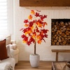 image:imageNearly Natural 5ft PreLit Autumn Weeping Maple Artificial Fall Tree with 240 Warm White LED Lights