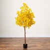 image:imageNearly Natural 5ft PreLit Yellow Autumn Maple Artificial Fall Tree with 250 Warm White LED Lights